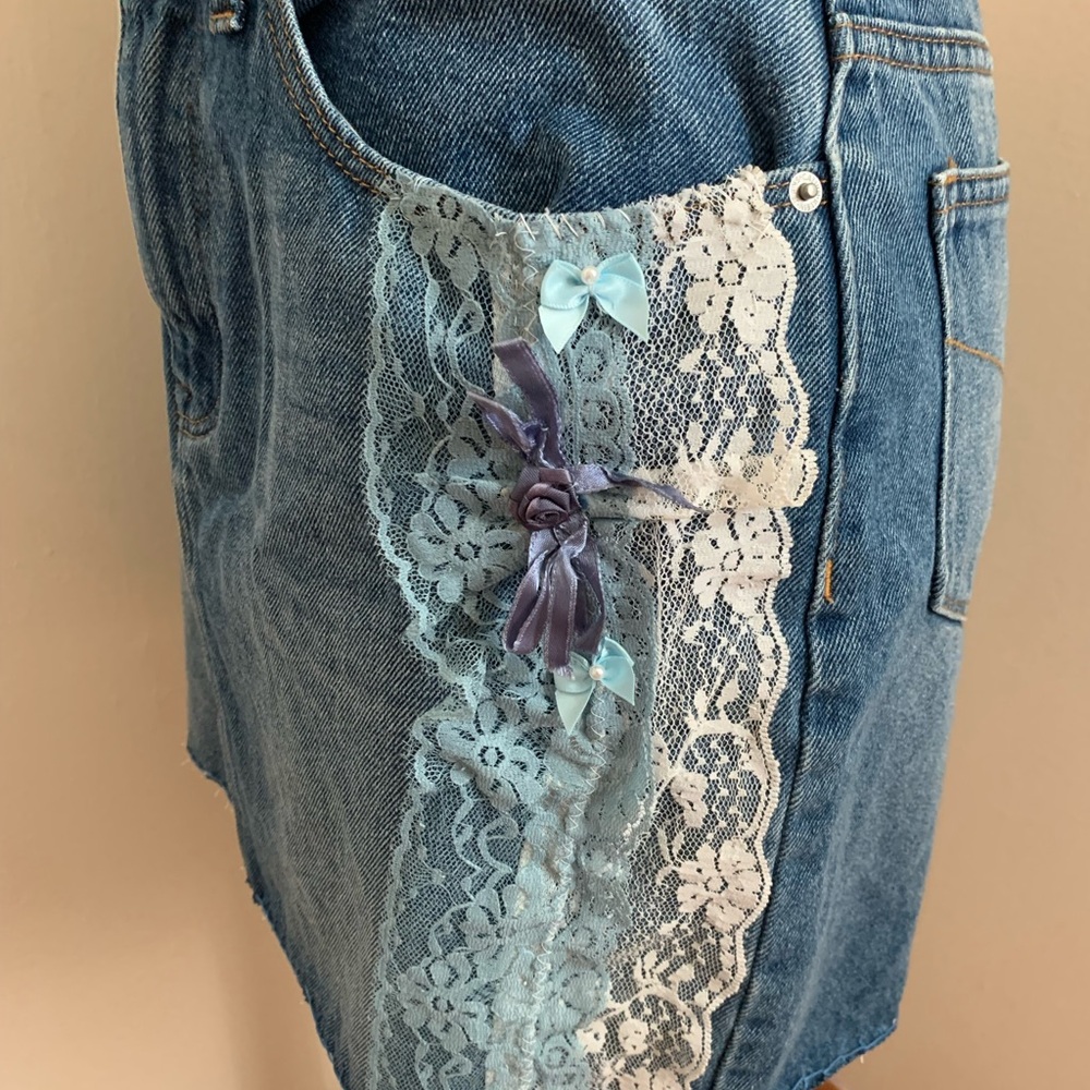 Calvin Klein denim mini skirt size 6